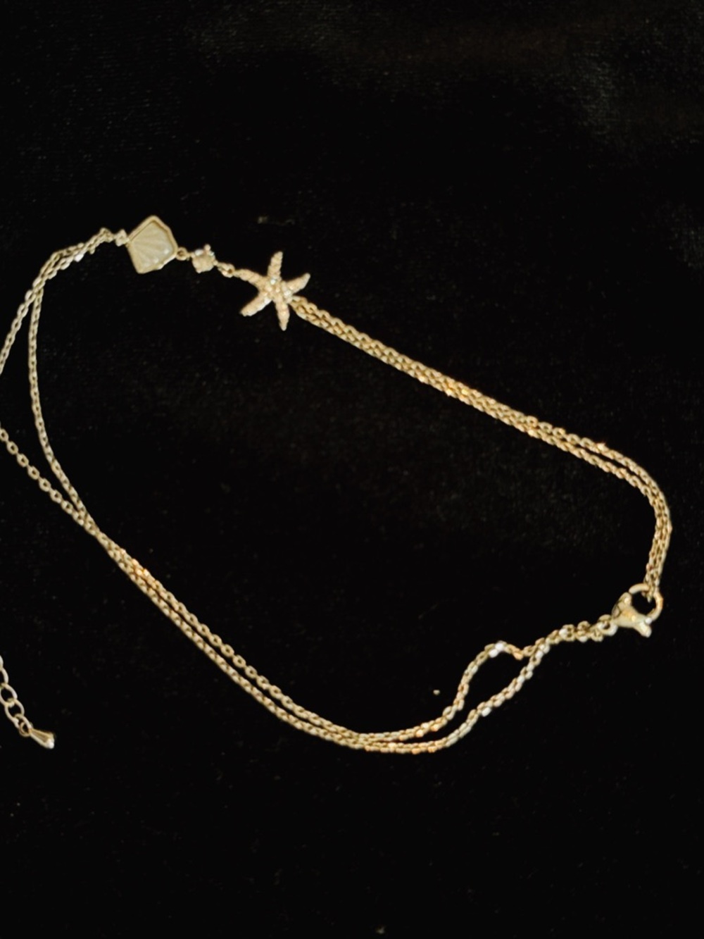 Silver shell and Starfish Multi-Strand Bracelet - Women's Jewelry